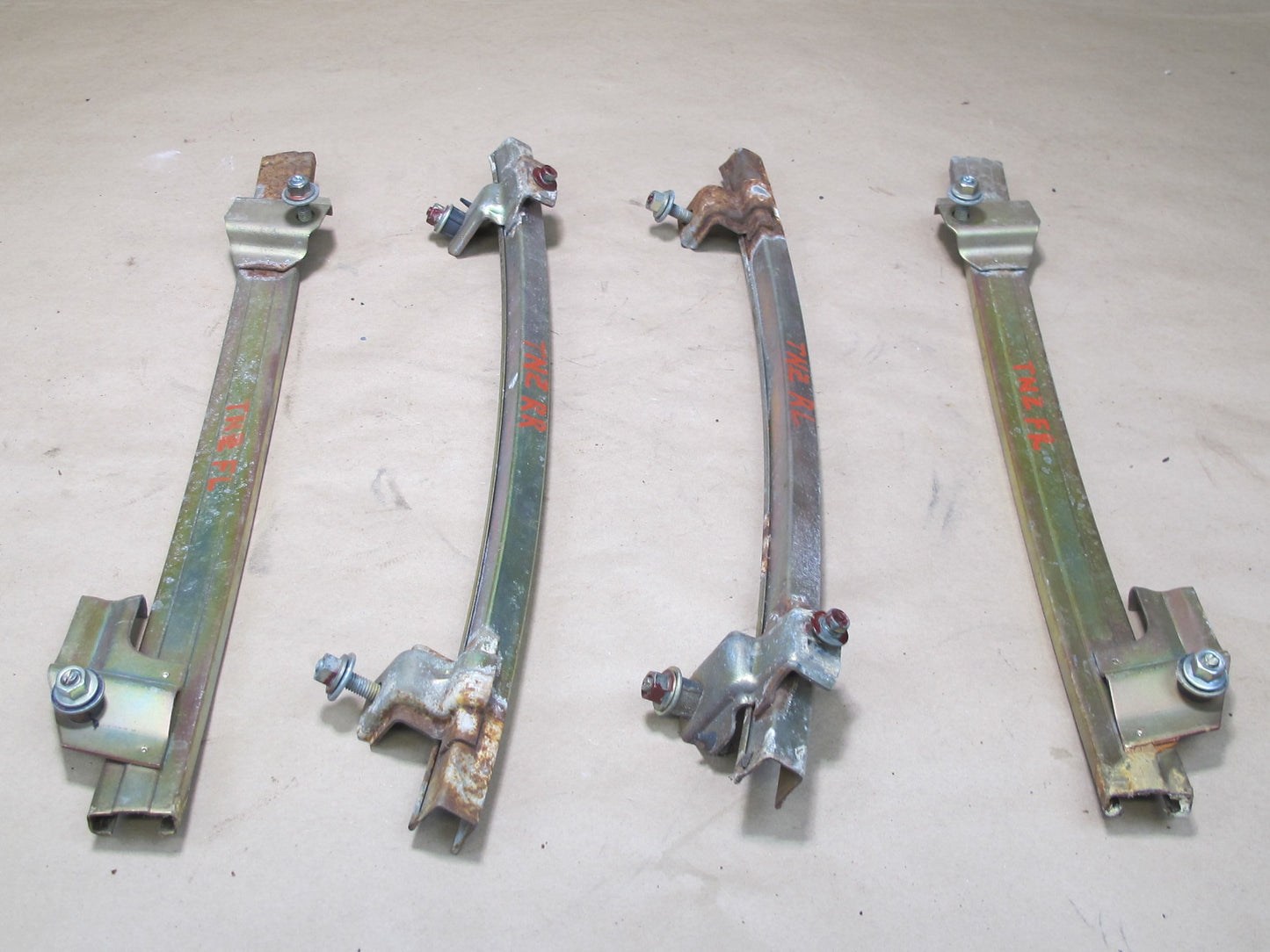 79-83 Datsun Nissan 280ZX S130 2+0 Set of 4 Left Right Window Track Guide OEM