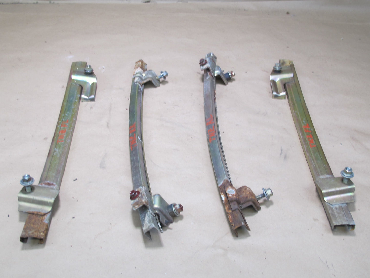 79-83 Datsun Nissan 280ZX S130 2+0 Set of 4 Left Right Window Track Guide OEM