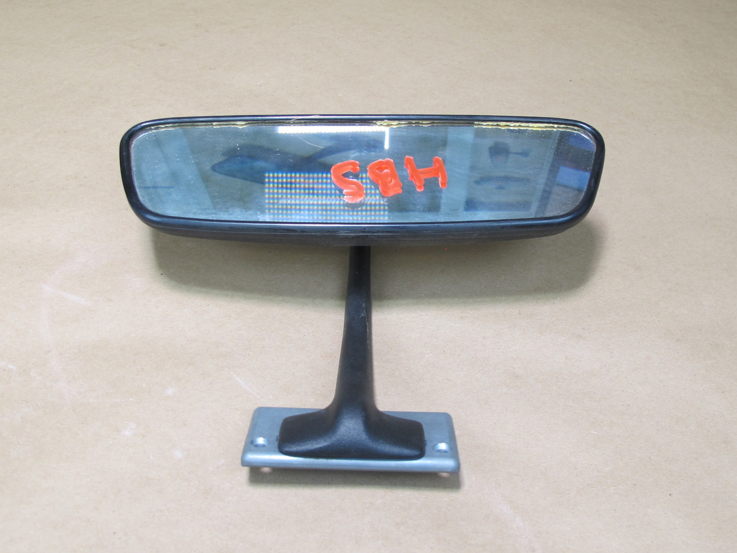 77-89 BMW E24 6-SERIES Interior Rear View Mirror Manual Dim w Base Plate OEM