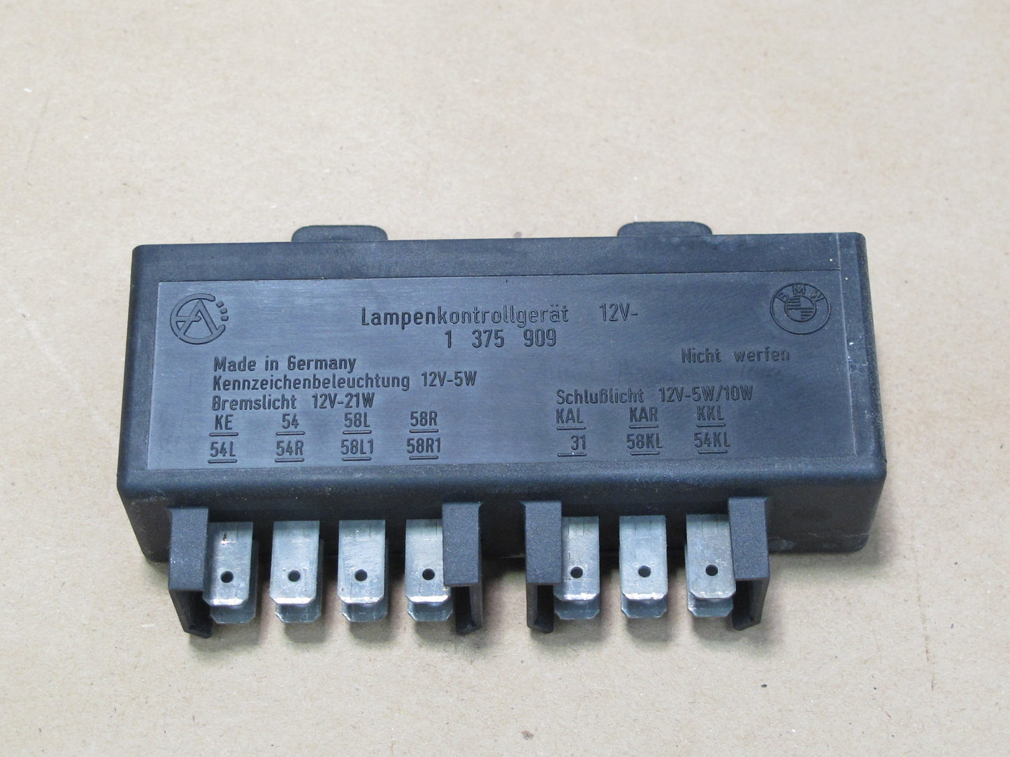 84-89 BMW E24 E28 E30 E23 Control Relay Bulb Testing Module 1375909 OEM