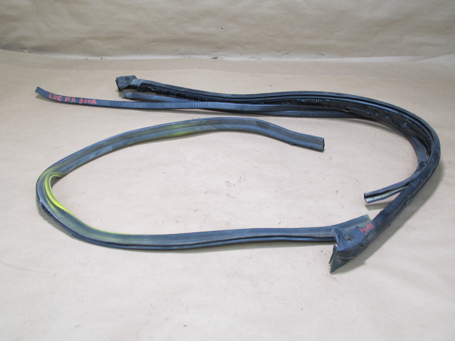 1988 VW MK1 Cabriolet Left & Right Door Header Upper Weatherstrip Seal Set OEM