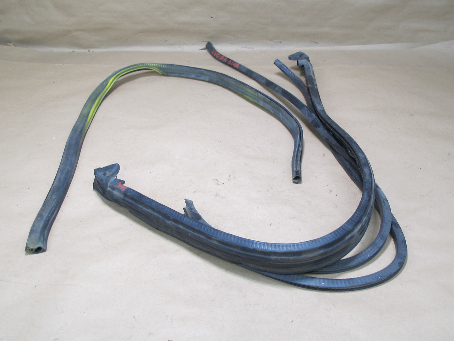 1988 VW MK1 Cabriolet Left & Right Door Header Upper Weatherstrip Seal Set OEM