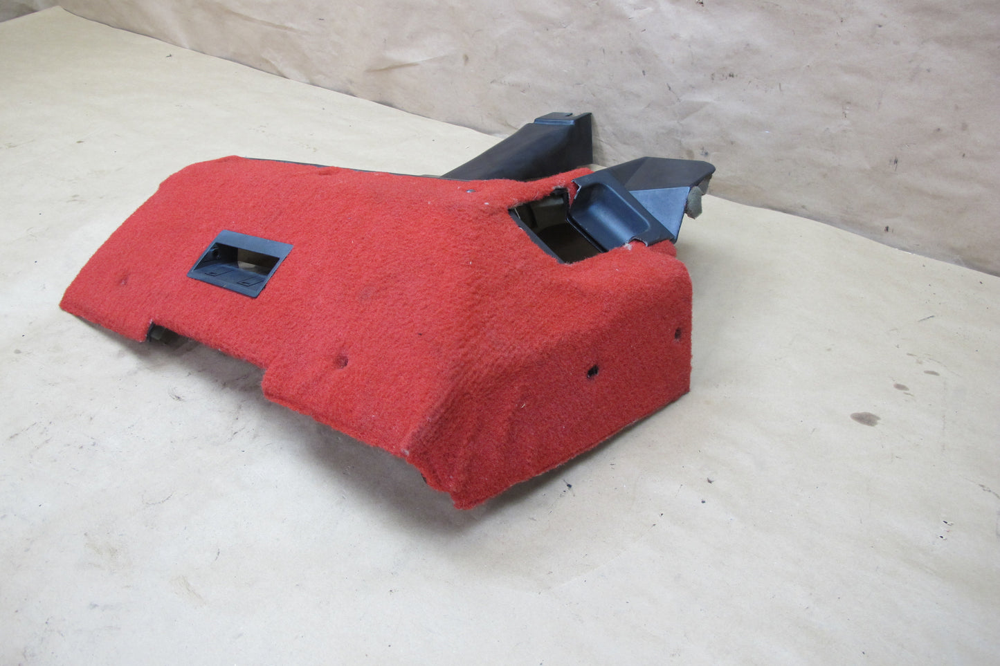 90-93 Chevrolet Corvette C4 AT Left Under Dash Trim Panel Carpet Cover RED OEM