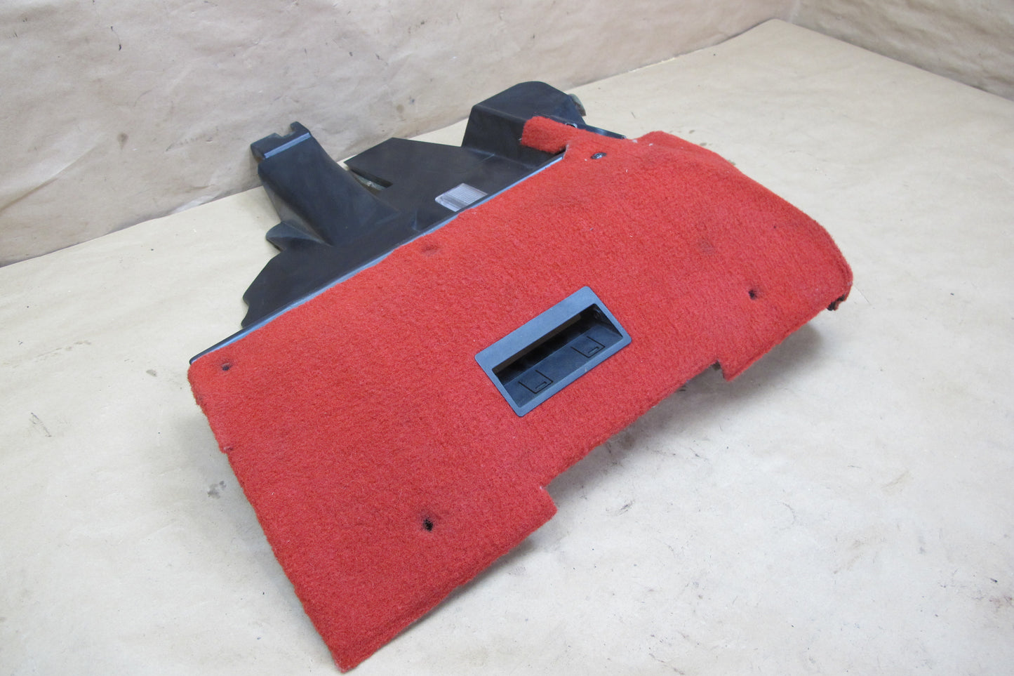 90-93 Chevrolet Corvette C4 AT Left Under Dash Trim Panel Carpet Cover RED OEM