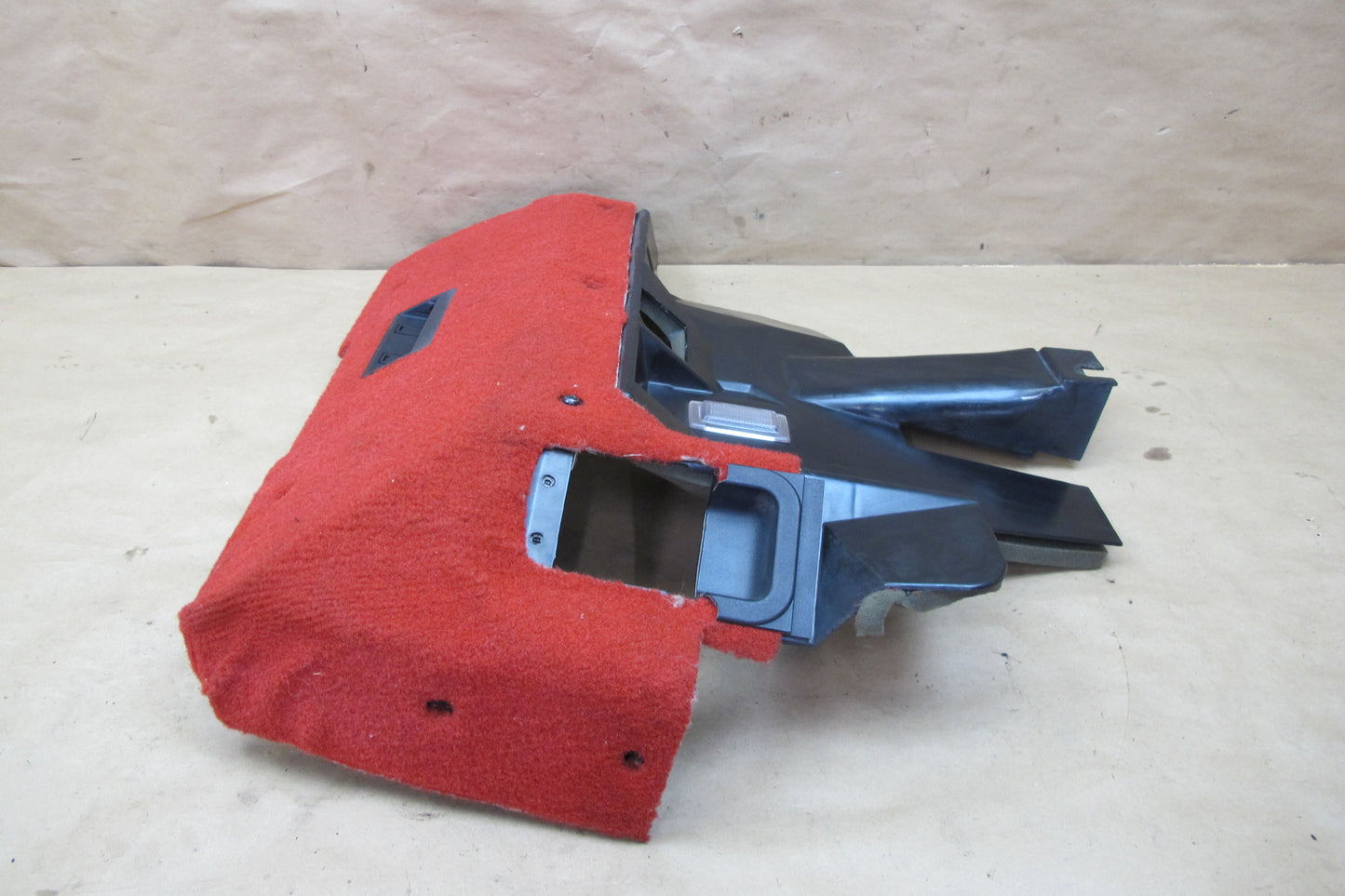 90-93 Chevrolet Corvette C4 AT Left Under Dash Trim Panel Carpet Cover RED OEM