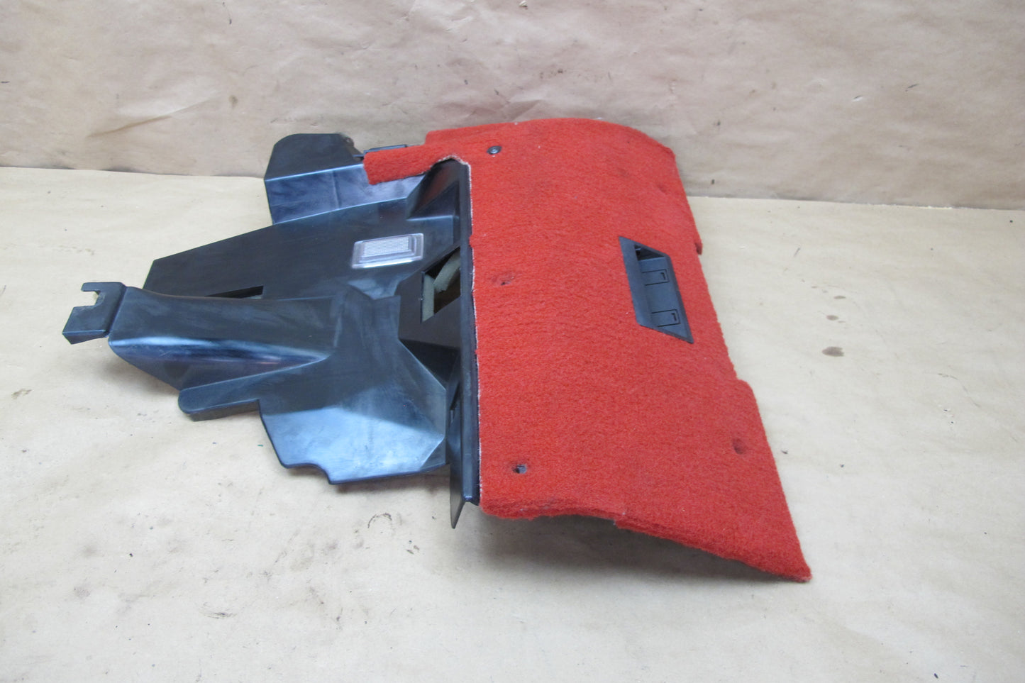 90-93 Chevrolet Corvette C4 AT Left Under Dash Trim Panel Carpet Cover RED OEM