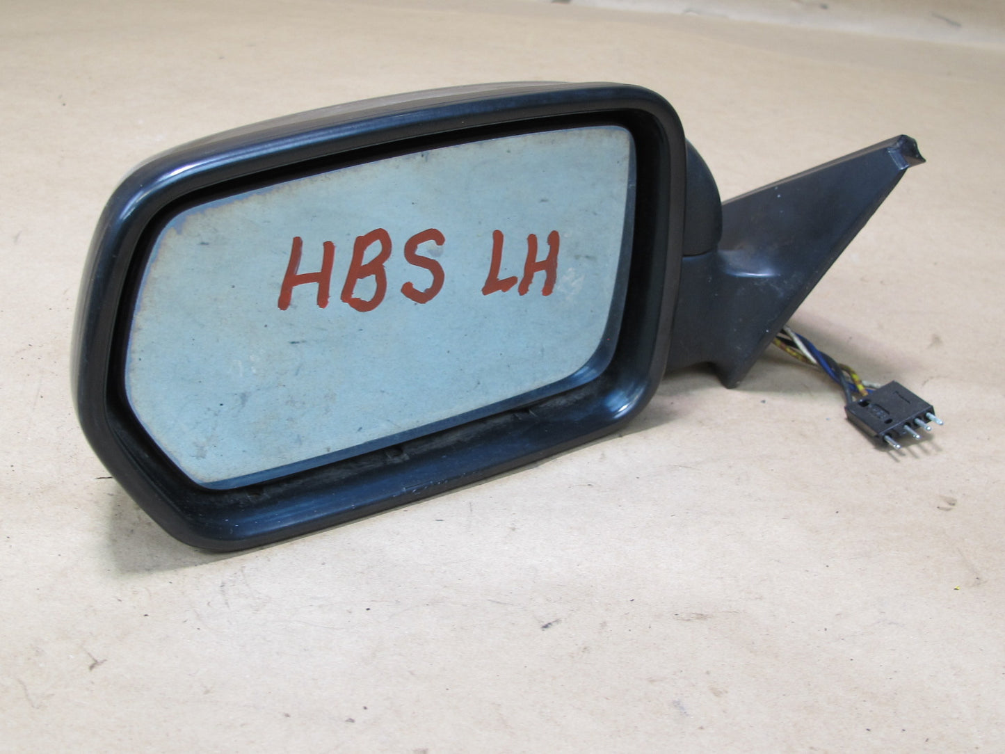 80-89 BMW E24 6-SERIES Left Door Side View Heated Power Mirror Chrome OEM