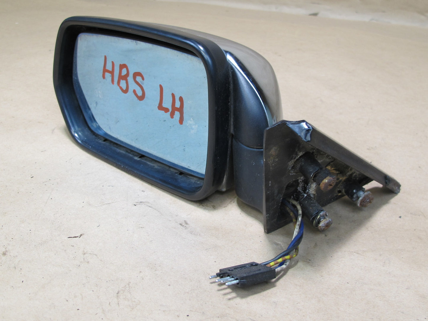 80-89 BMW E24 6-SERIES Left Door Side View Heated Power Mirror Chrome OEM