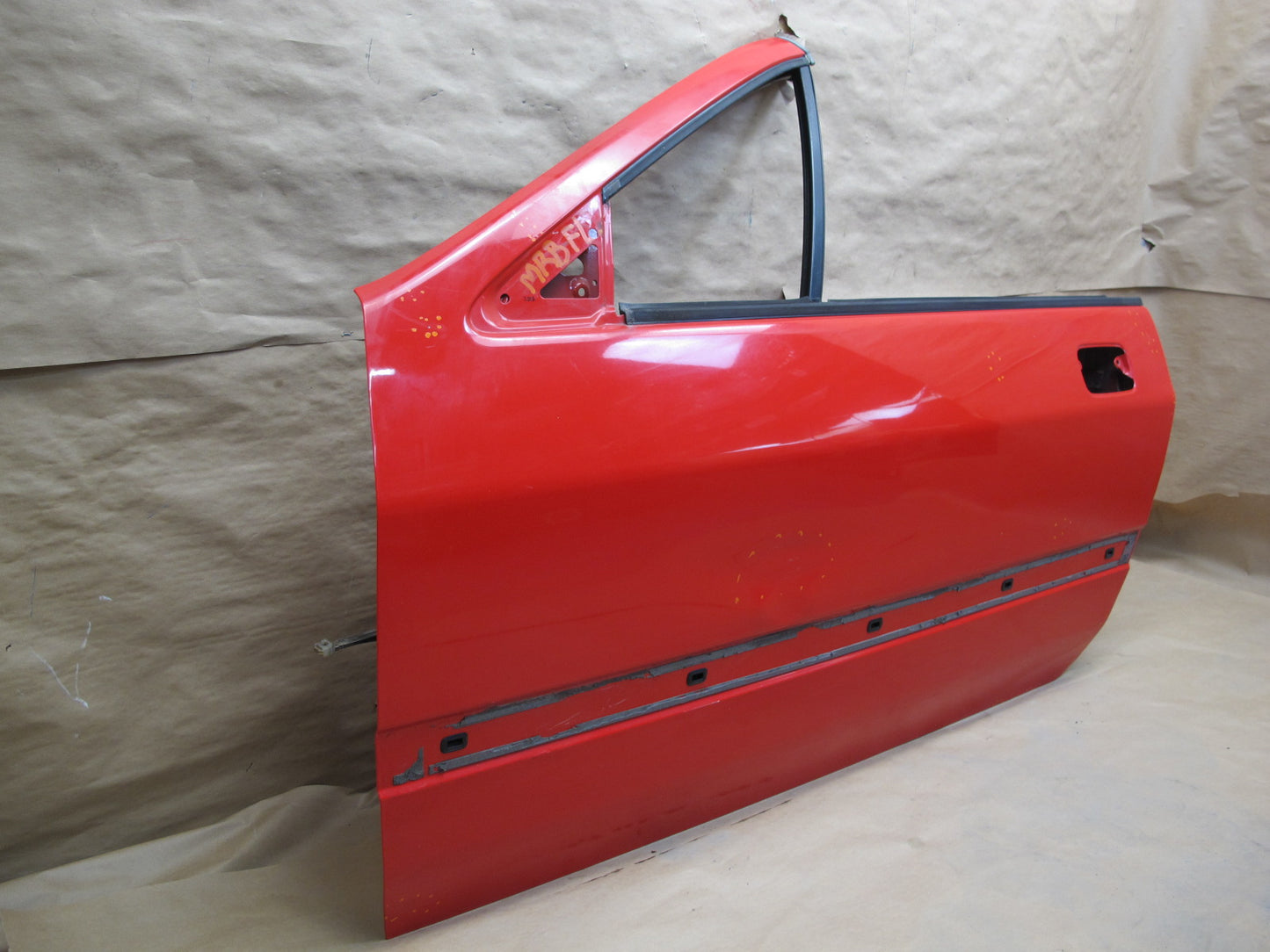 89-91 Mazda RX7 Convertible Left Driver Door Shell Panel RED OEM