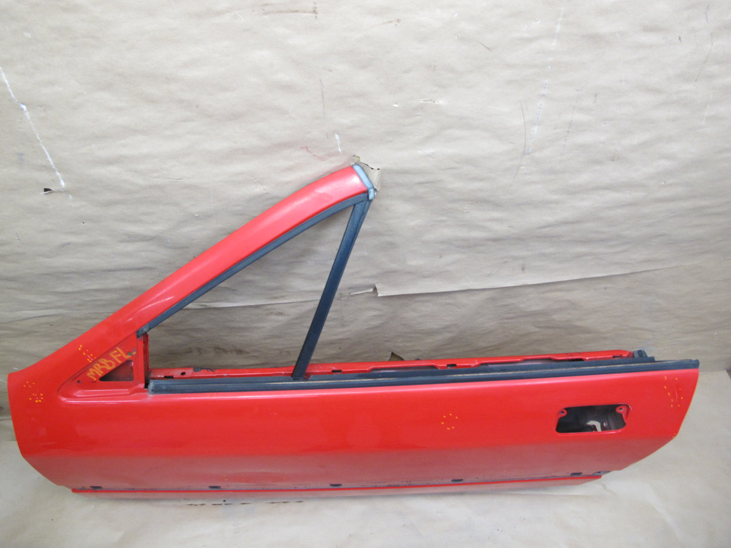 89-91 Mazda RX7 Convertible Left Driver Door Shell Panel RED OEM
