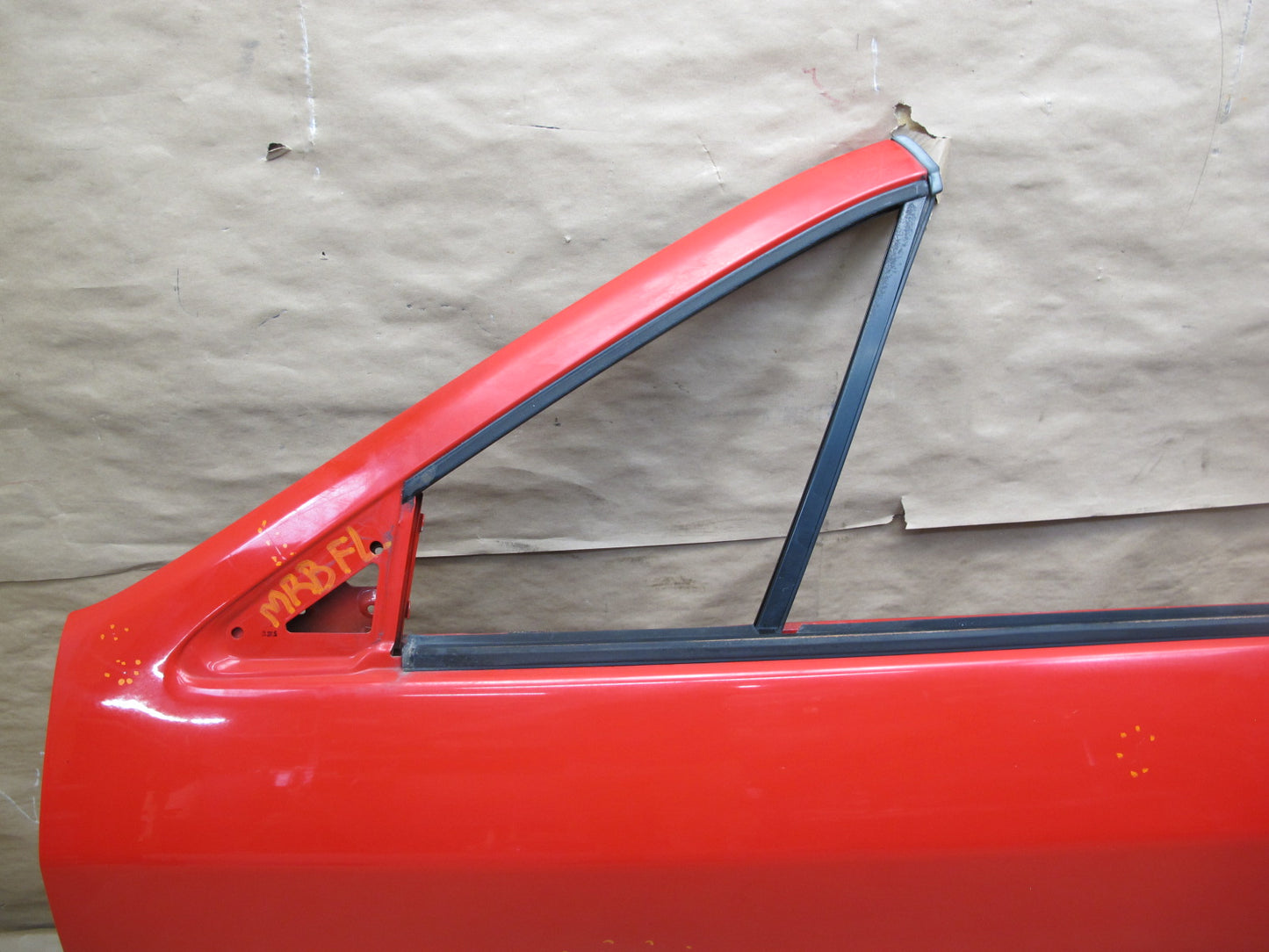 89-91 Mazda RX7 Convertible Left Driver Door Shell Panel RED OEM