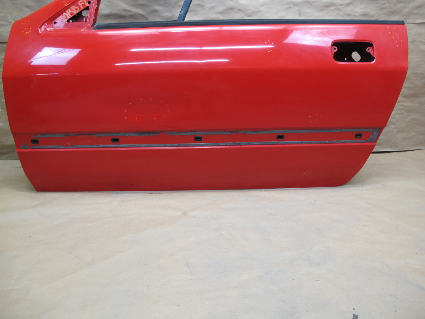 89-91 Mazda RX7 Convertible Left Driver Door Shell Panel RED OEM