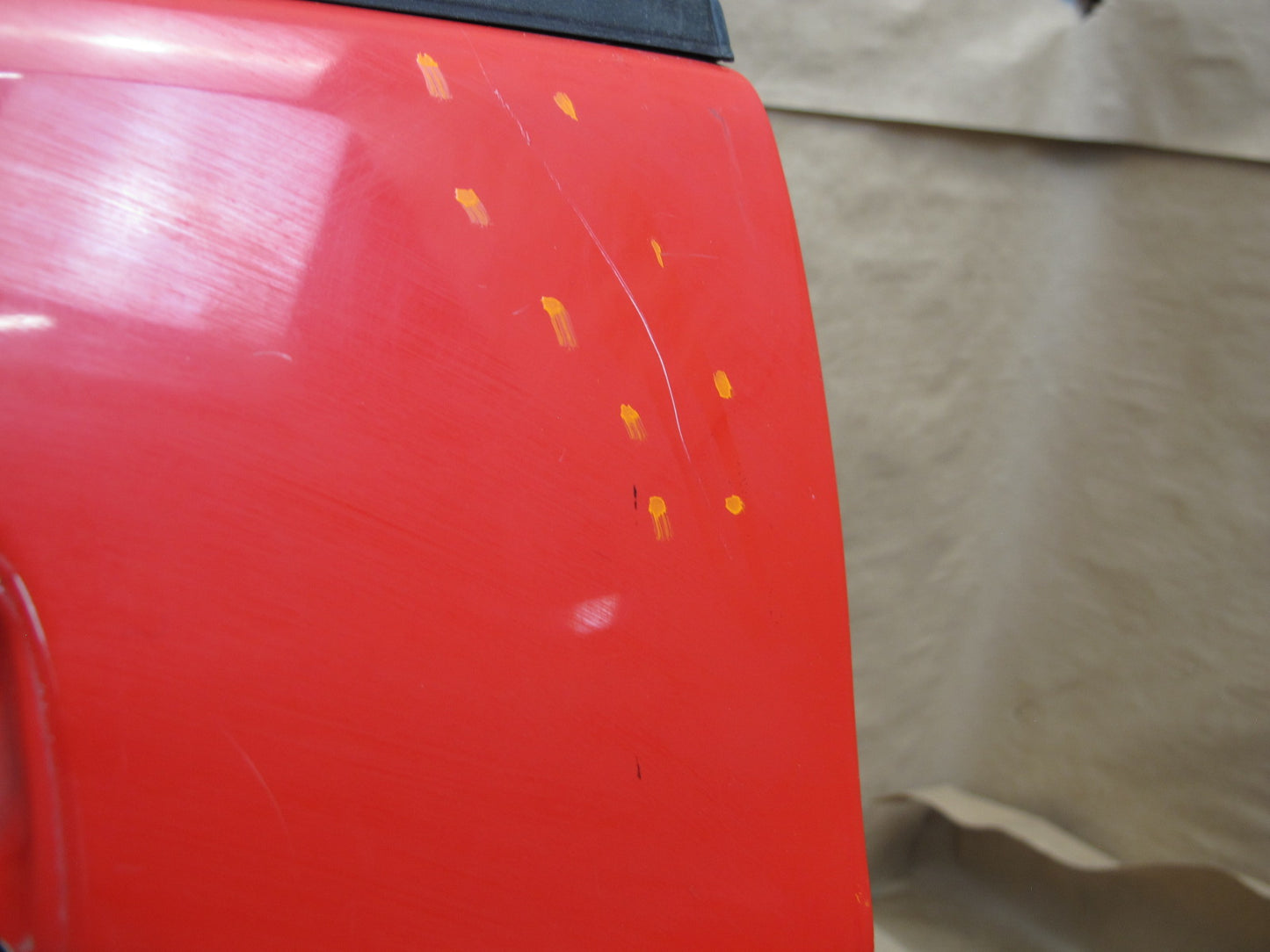 89-91 Mazda RX7 Convertible Left Driver Door Shell Panel RED OEM