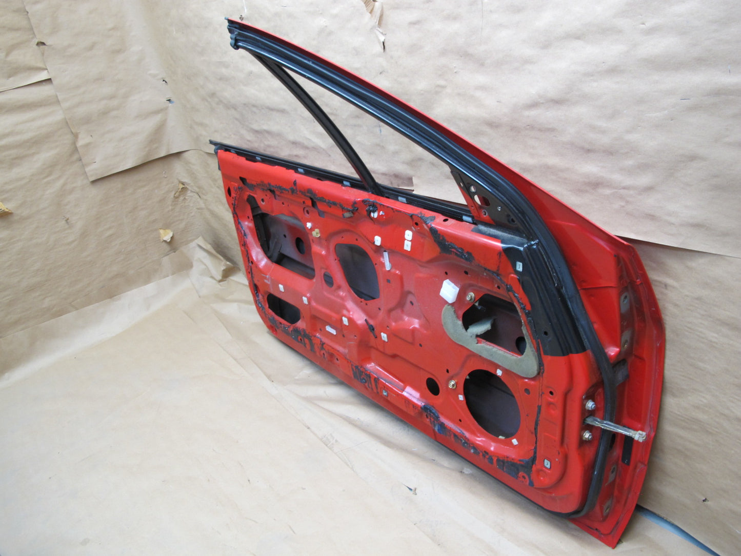 89-91 Mazda RX7 Convertible Left Driver Door Shell Panel RED OEM
