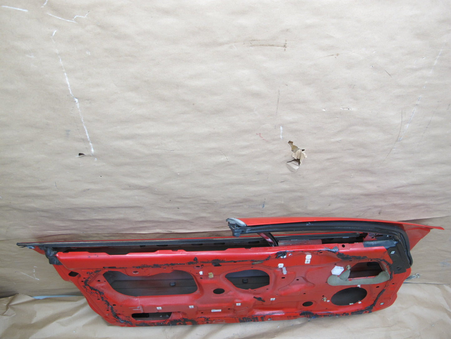 89-91 Mazda RX7 Convertible Left Driver Door Shell Panel RED OEM