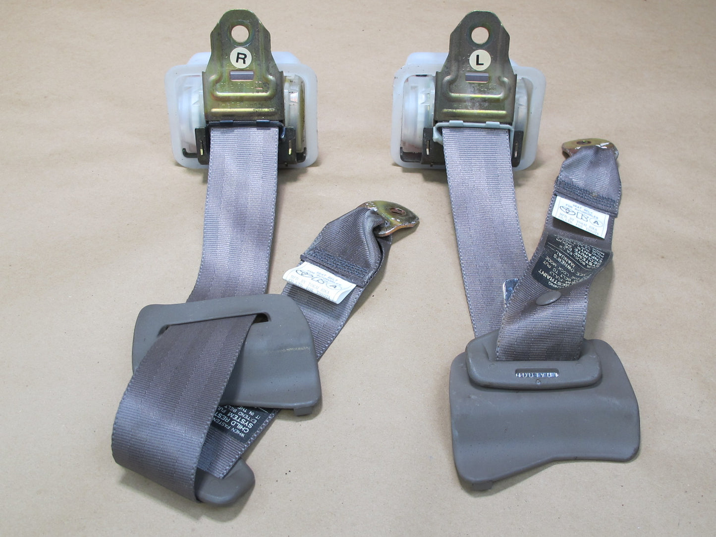 97-00 LEXUS SC300 SC400 REAR RIGHT & LEFT SIDE SEATBELT RETRACTOR SET OEM