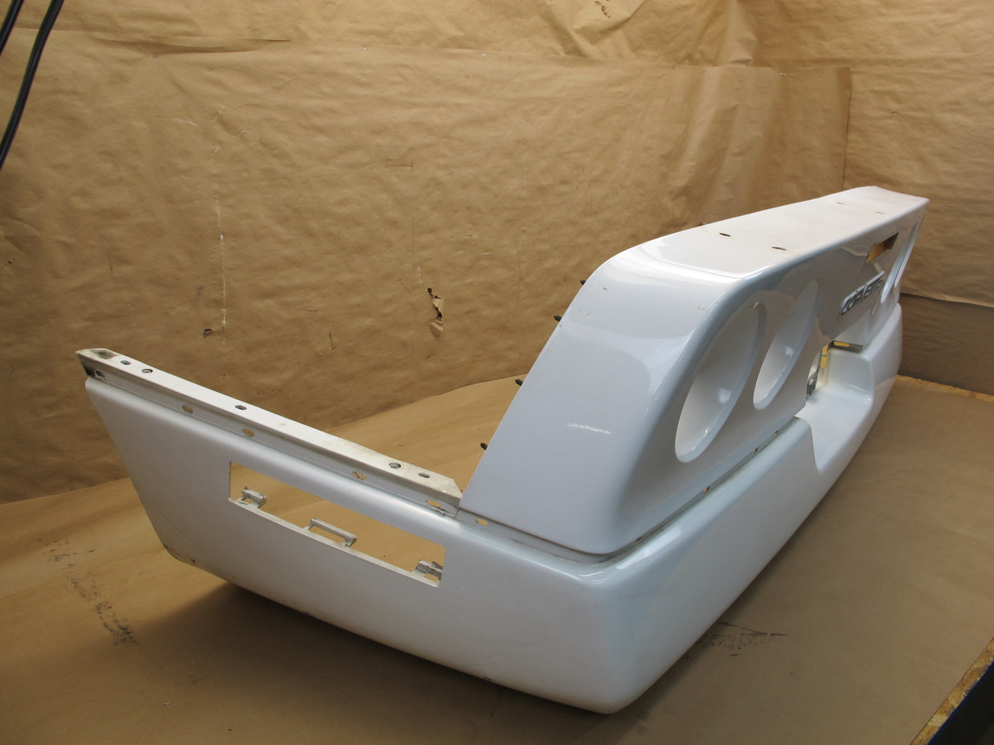 84-90 Chevrolet Corvette C4 Rear Bumper Cover White OEM