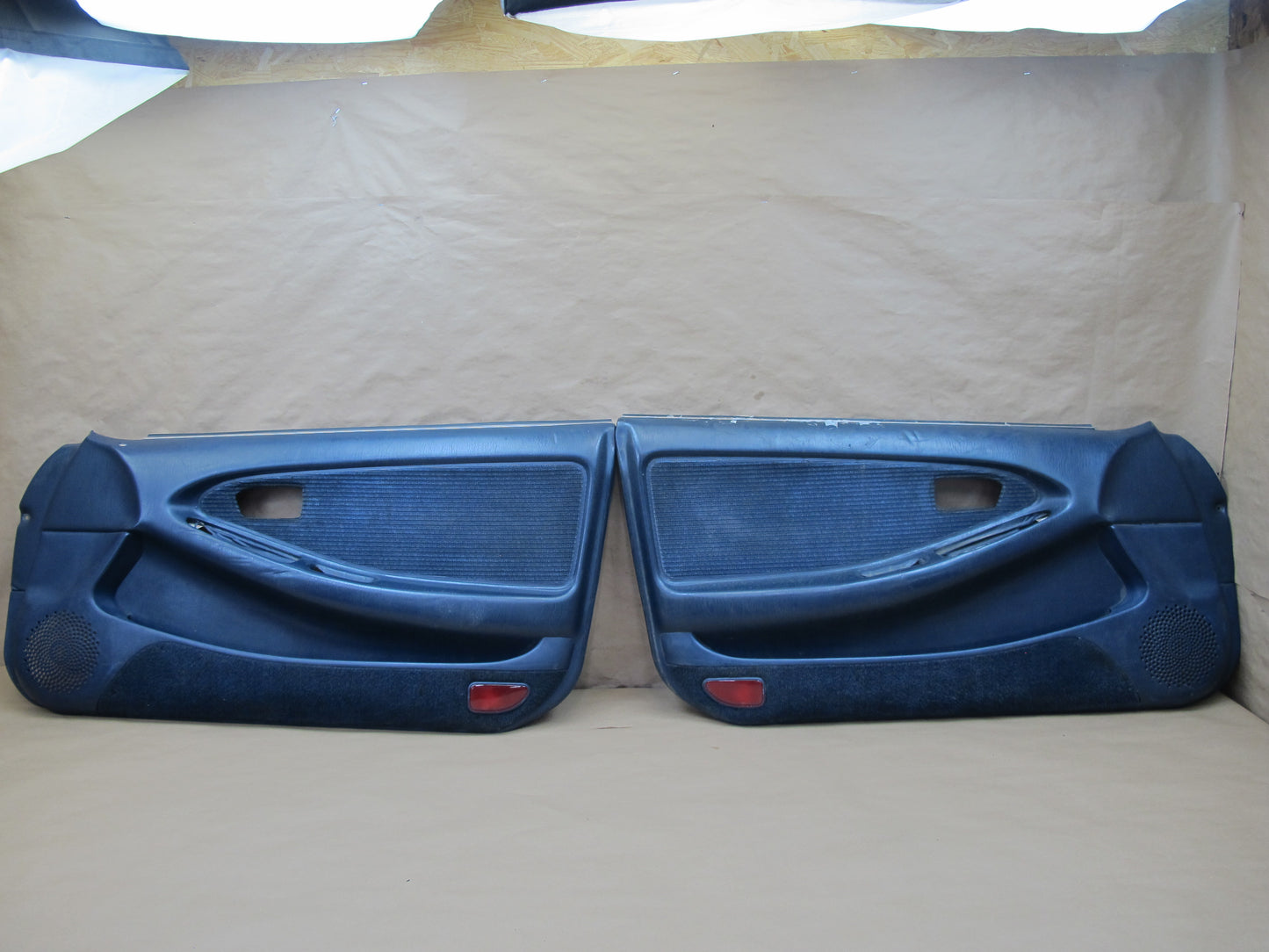 91-93 Toyota MR2 SW21L Set of 2 Right & Left Interior Door Panel Blue OEM