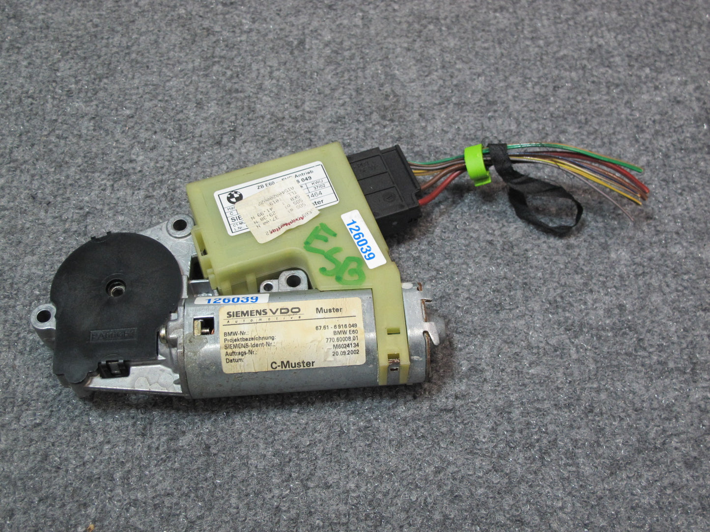 03-08 BMW E65 E66 7-SERIES Sunroof Motor Drive Unit 6916049 OEM