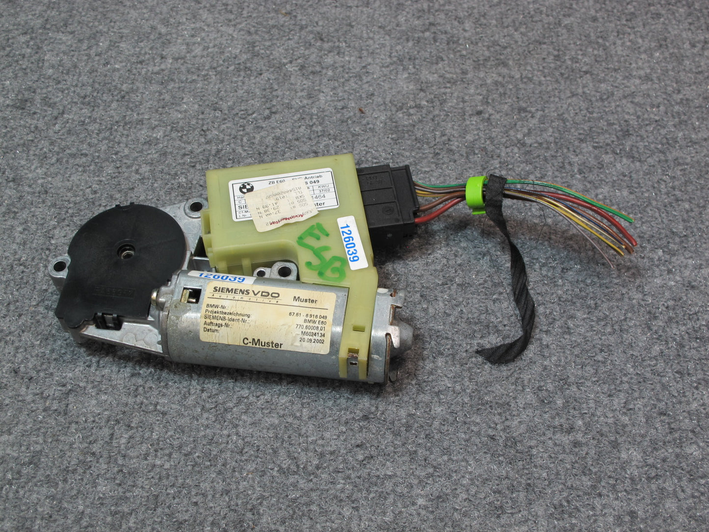 03-08 BMW E65 E66 7-SERIES Sunroof Motor Drive Unit 6916049 OEM