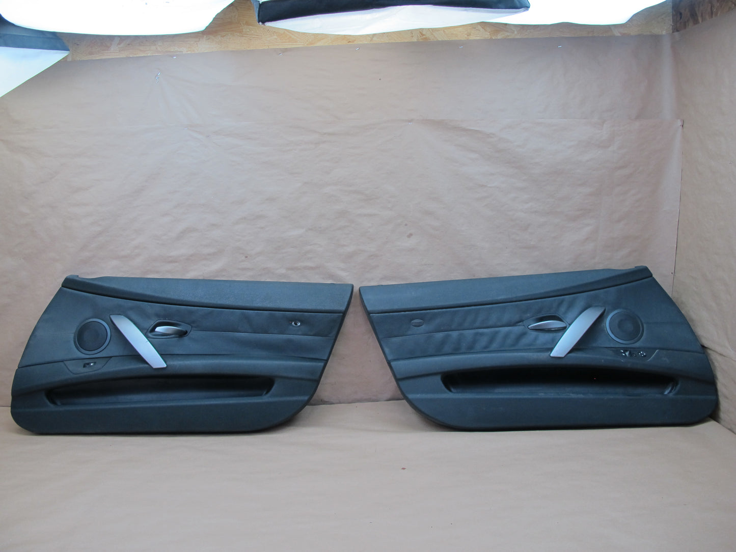 03-08 BMW E85 Z4 Convertible Front Left & Right Door Panel Set of 2 Black OEM