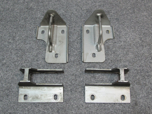 77-89 BMW E24 6-SERIES Front Left & Right Hood Bonnet Catch Bracket Set OEM