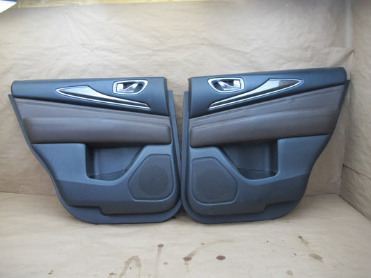 2014-2015 Infiniti JX35 QX60 Rear Left & Right Door Trim Cover Panel Set of 2