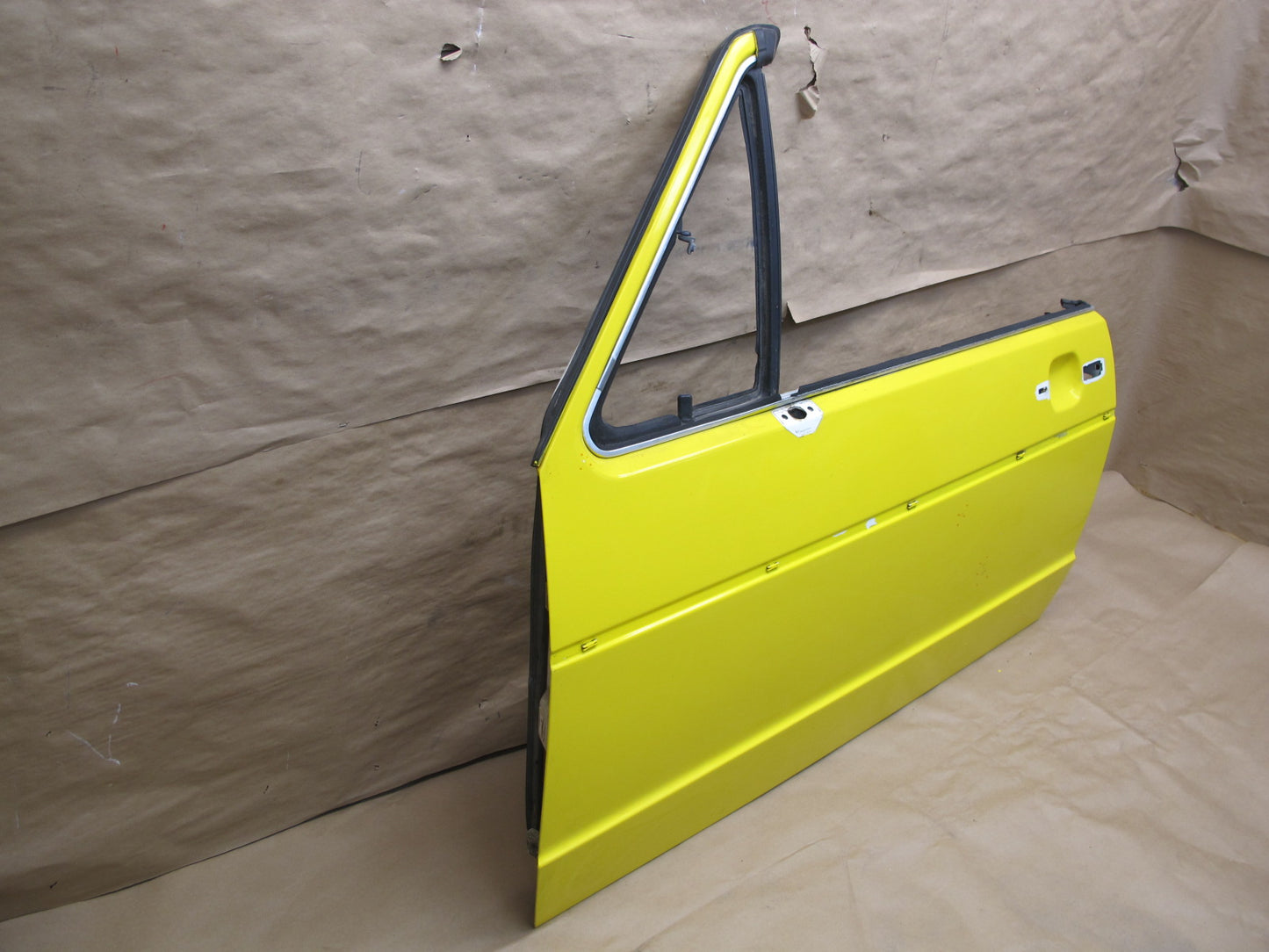 85-93 VW Golf MK1 Cabriolet Left Driver Door Shell Panel Yellow OEM