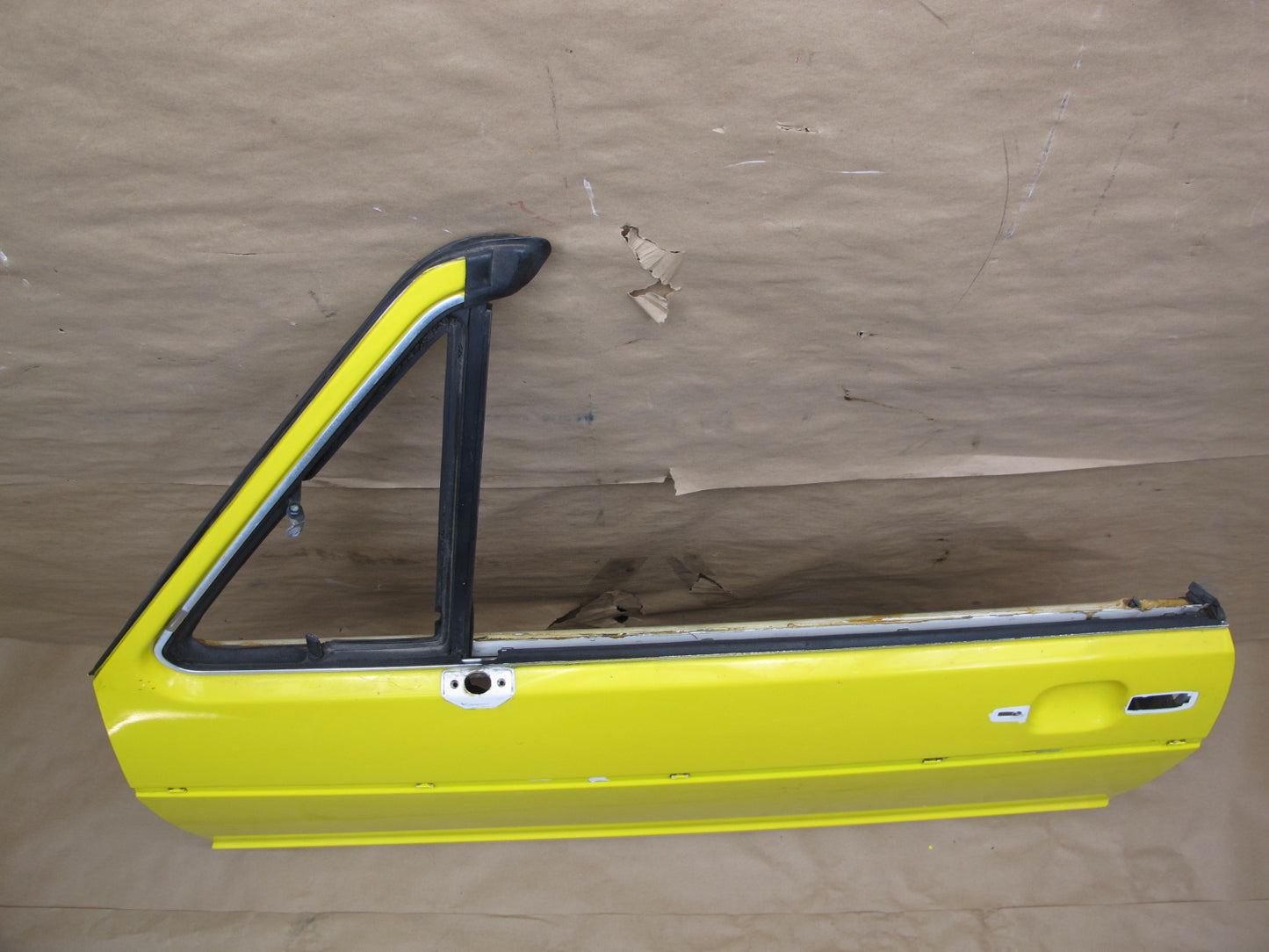 85-93 VW Golf MK1 Cabriolet Left Driver Door Shell Panel Yellow OEM