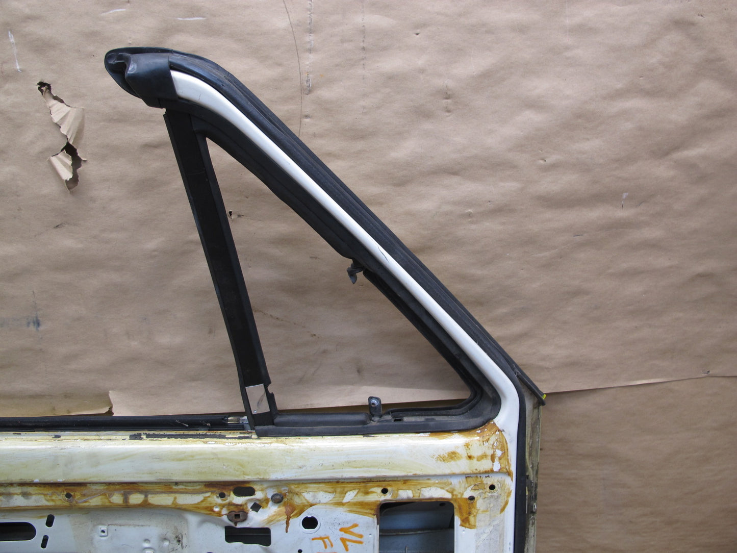 85-93 VW Golf MK1 Cabriolet Left Driver Door Shell Panel Yellow OEM