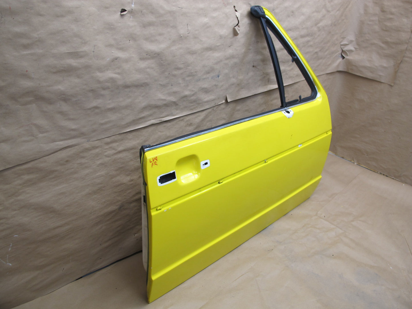 85-93 VW Golf MK1 Cabriolet Right Passenger Door Shell Panel Yellow OEM