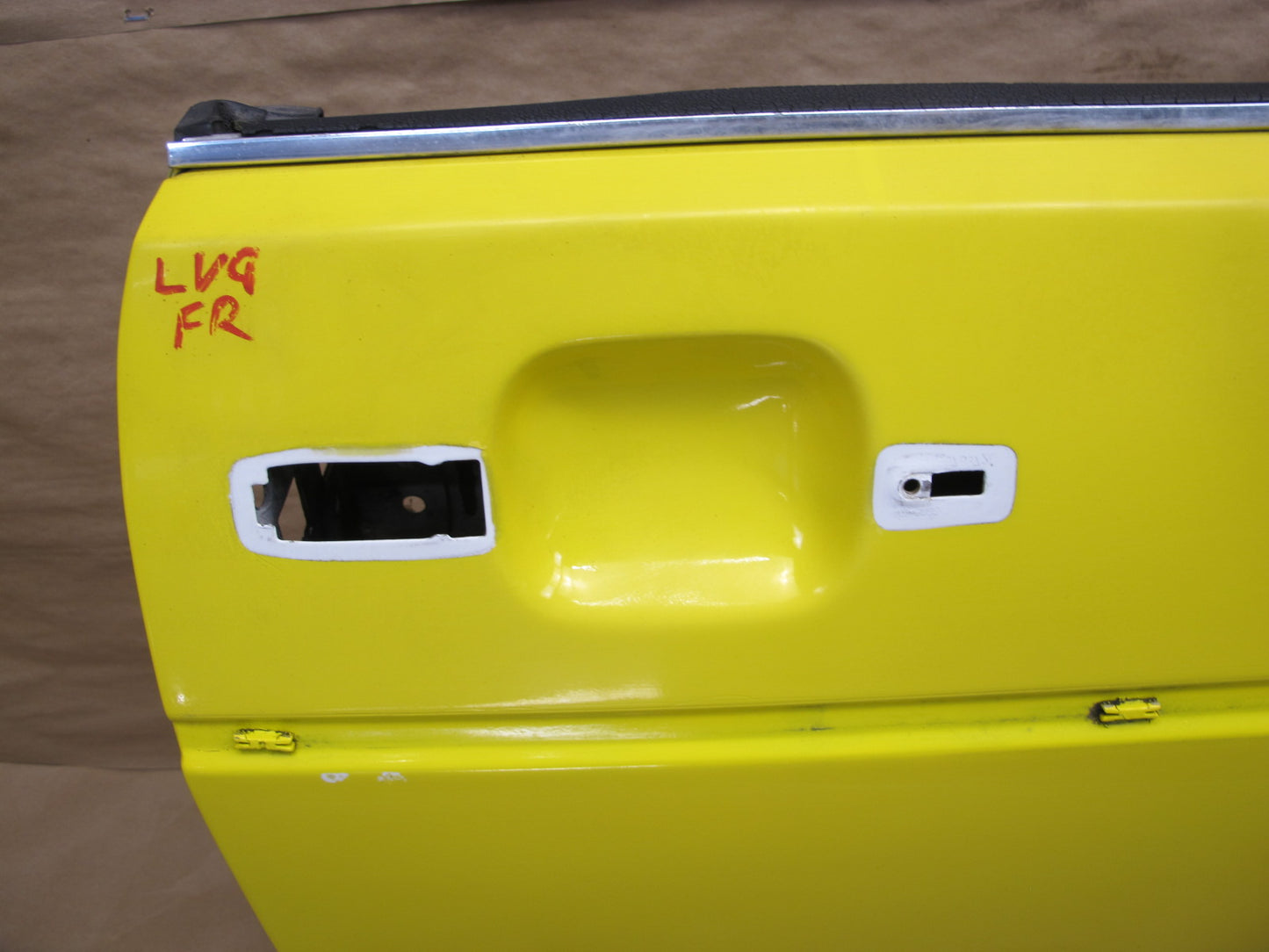 85-93 VW Golf MK1 Cabriolet Right Passenger Door Shell Panel Yellow OEM