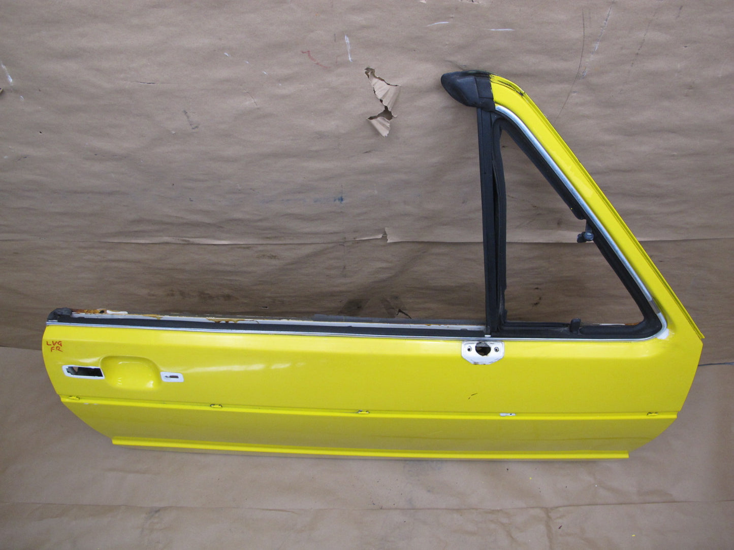 85-93 VW Golf MK1 Cabriolet Right Passenger Door Shell Panel Yellow OEM