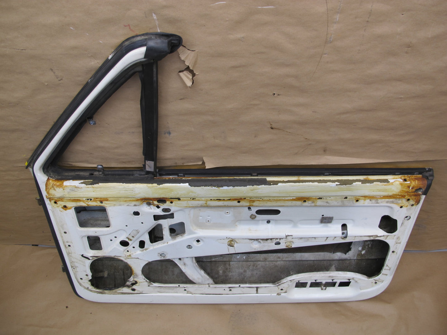 85-93 VW Golf MK1 Cabriolet Right Passenger Door Shell Panel Yellow OEM