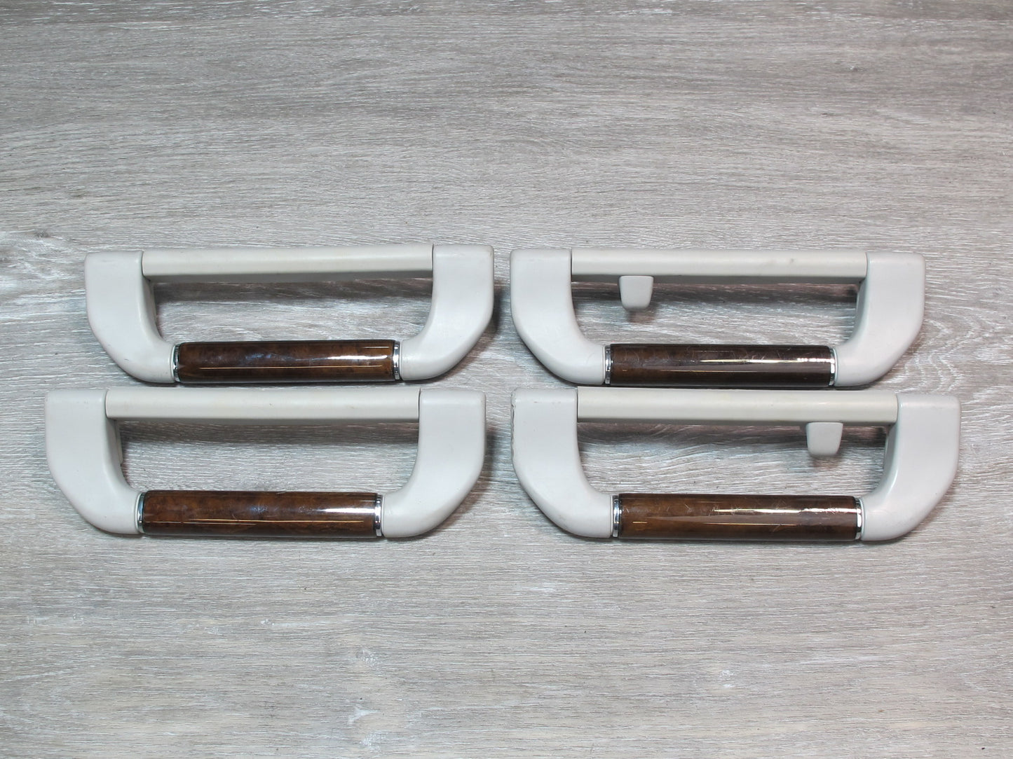 03-05 BMW E65 E66 760Li Set of 4 Front & Rear Overhead Wood Grab Handle OEM