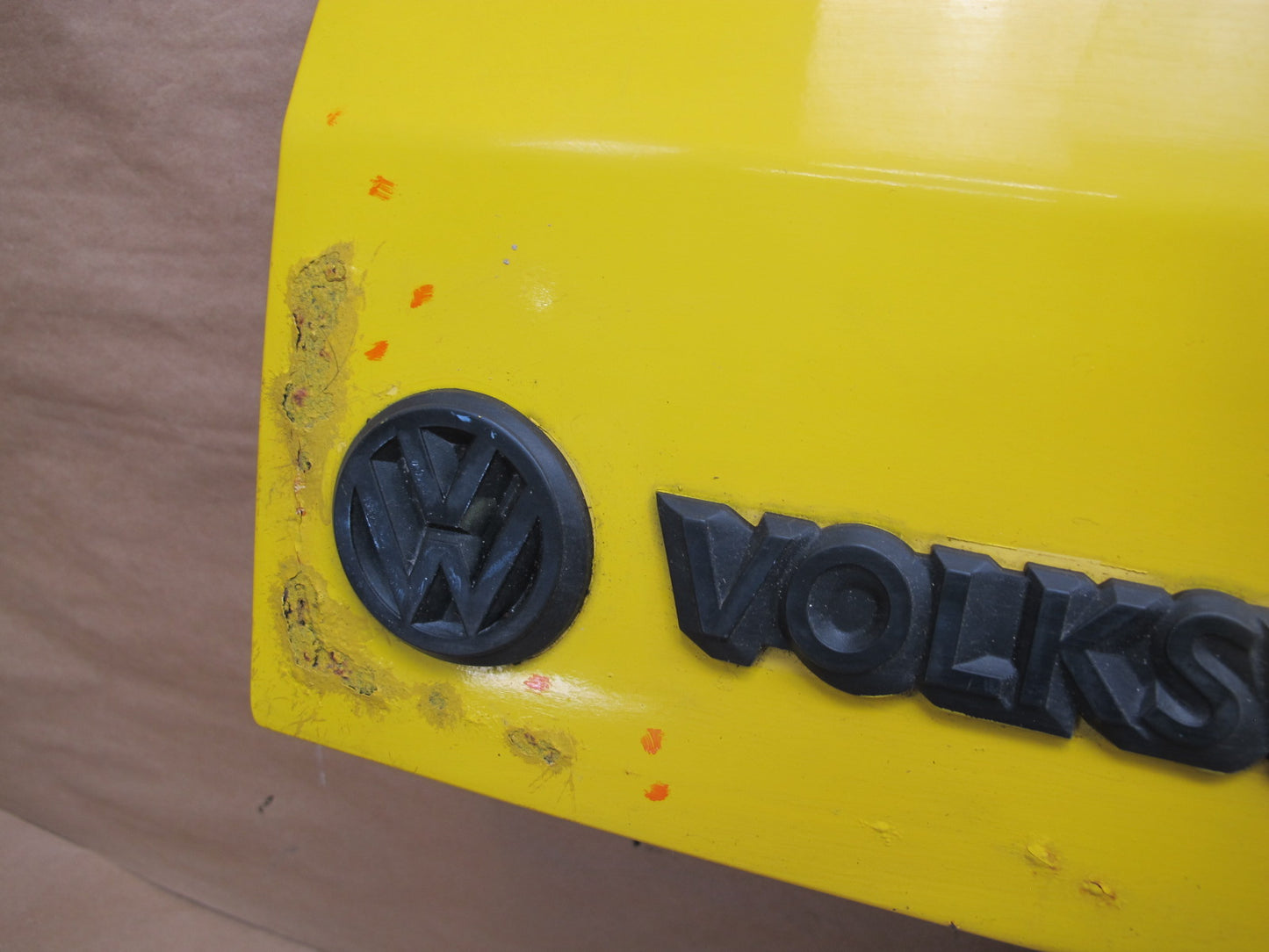 86-93 VW Golf MK1 Cabriolet Rear Trunk Deck Lid Shell Cover Panel Yellow OEM