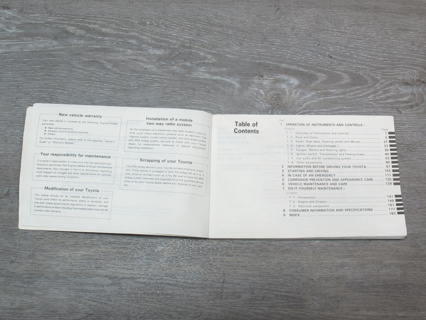 1991 Toyota SW21L MR2 User Operator Owner Manual Guide Book OEM