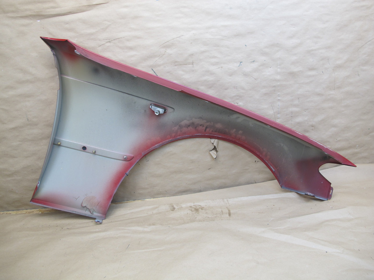 04-06 BMW E46 Coupe Convertible Front Left Fender Shell Cover Panel RED OEM