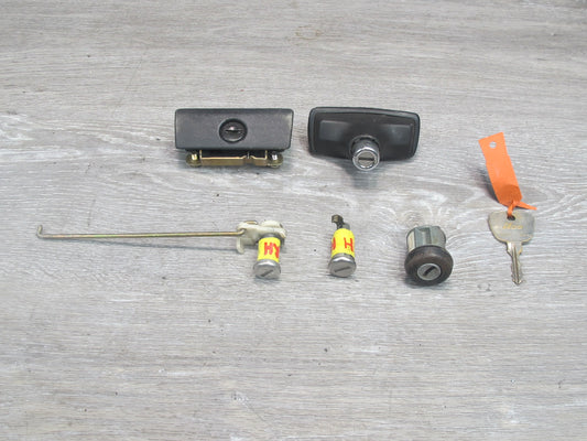 86-87 BMW E24 635CSi Ignition Glove Box Trunk Door Lock Cylinder KEY Set OEM