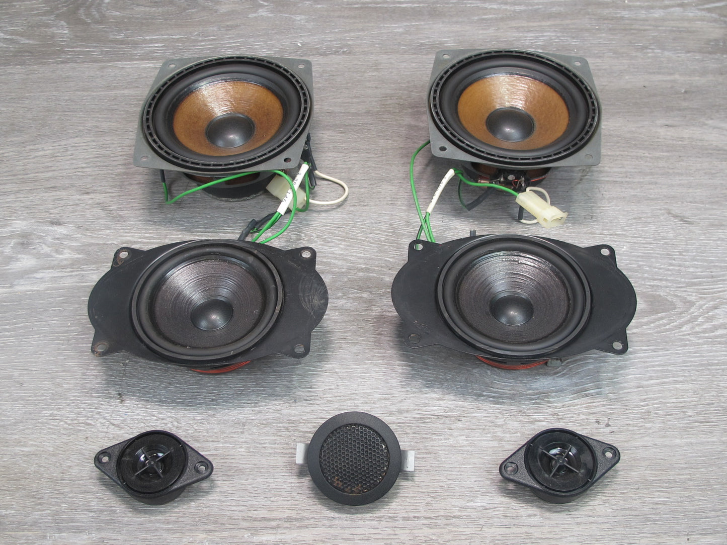 86-88 BMW E24 6-SERIES Set of 7 Front & Rear Audio Sound Tweeter Speaker OEM