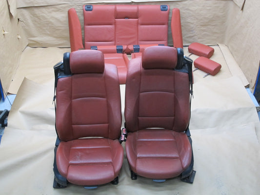 07-09 BMW E93 Convertible Front & Rear Left & Right Leather Sport Seat Set OEM