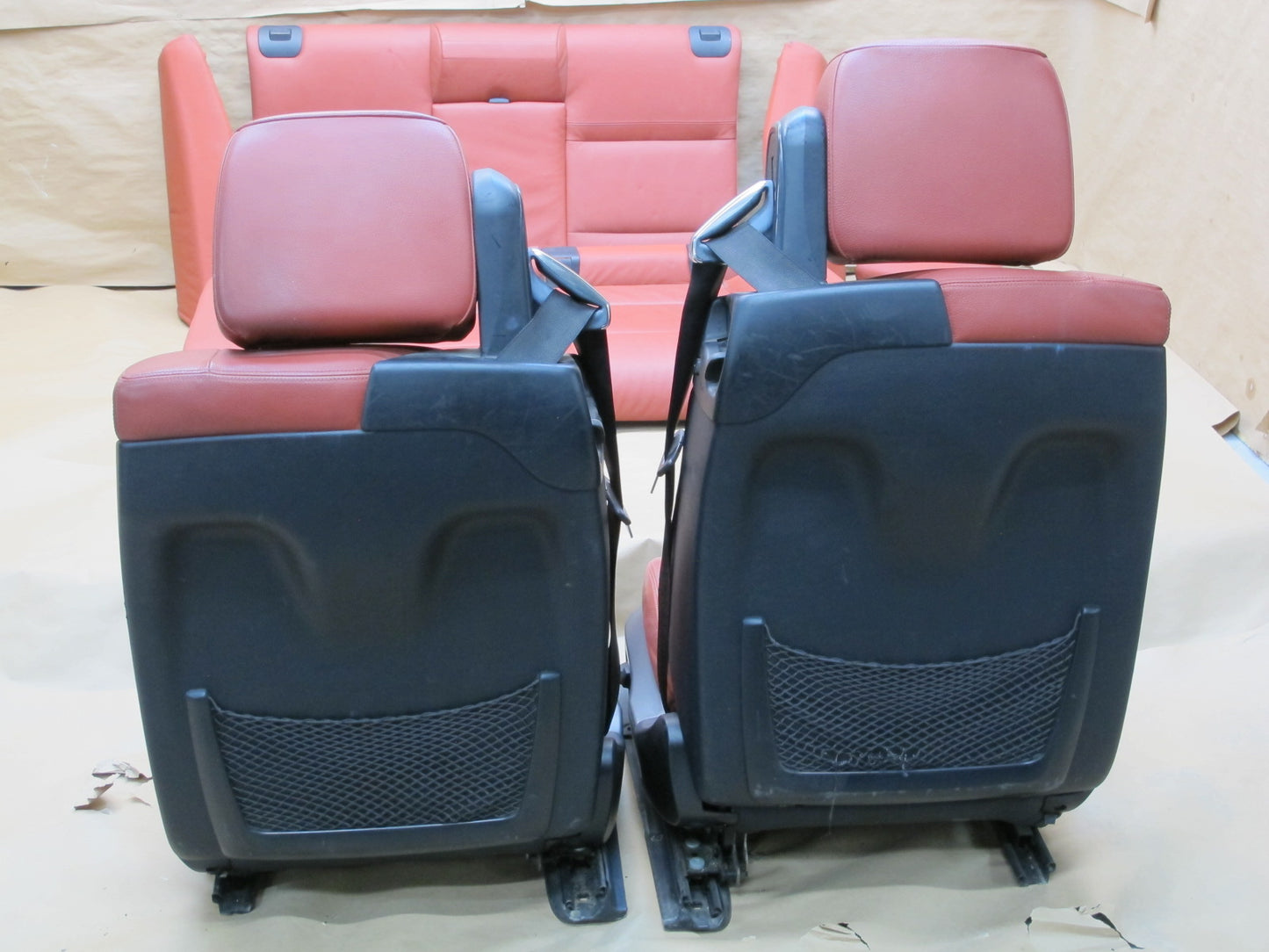 07-09 BMW E93 Convertible Front & Rear Left & Right Leather Sport Seat Set OEM