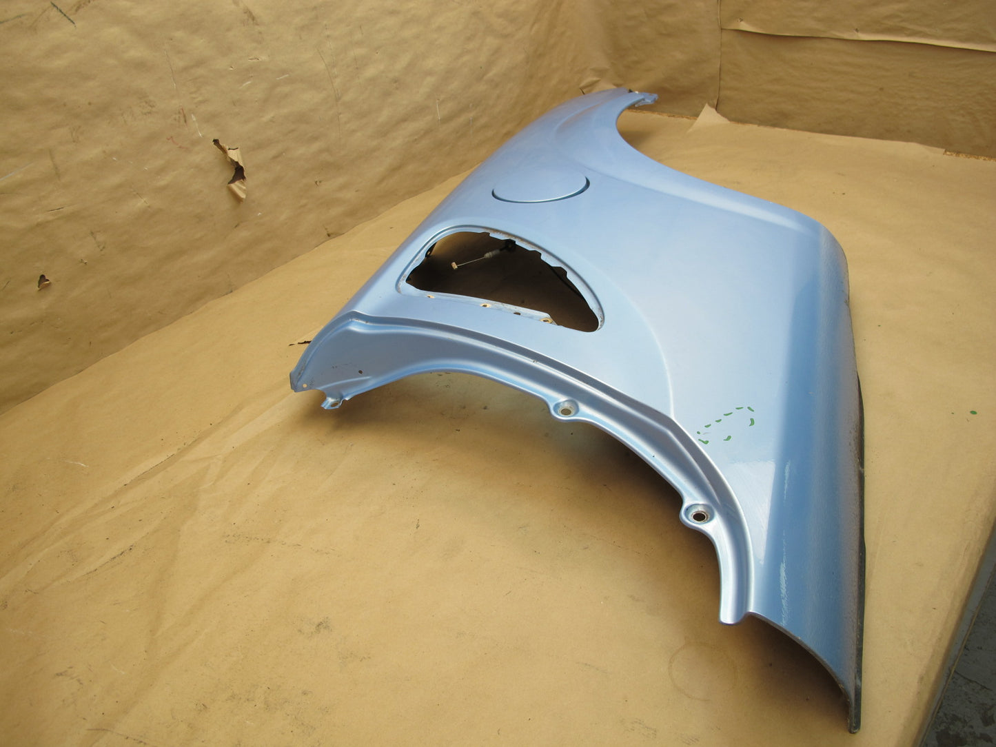 00-05 Toyota MR2 Spyder ZZW30L Rear Left Quarter Panel Shell Cover Blue OEM