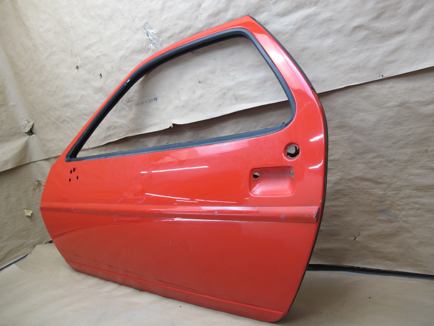 1984-1991 Porsche 928 S4 Left Driver Side Door Shell Panel RED