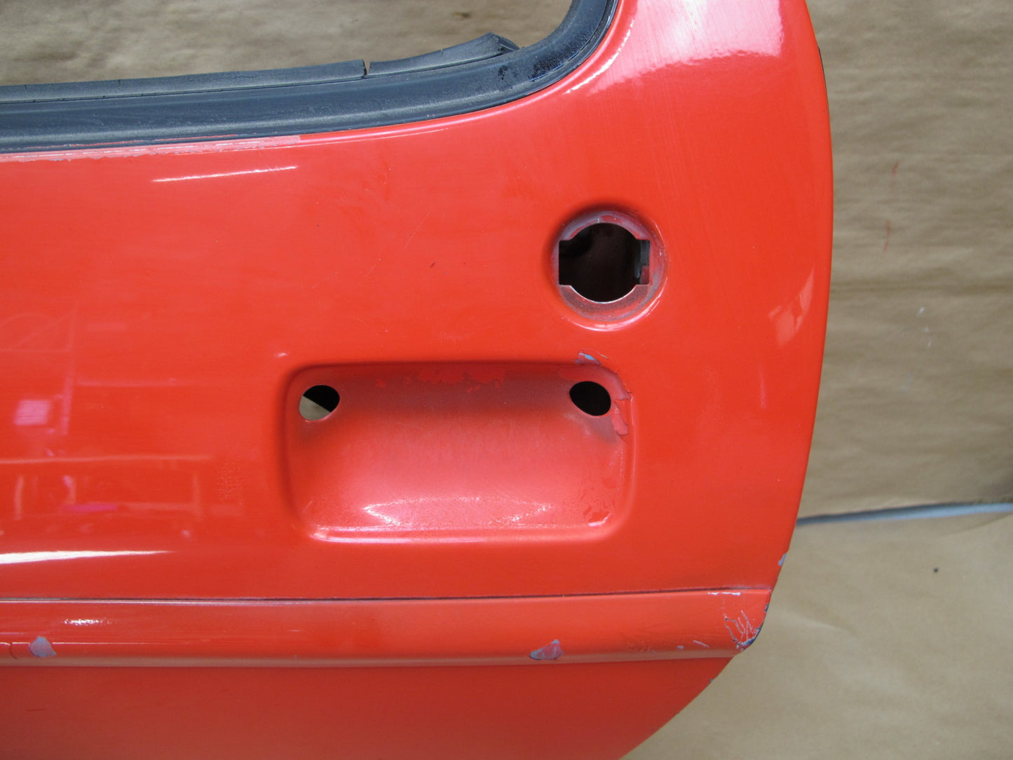 1984-1991 Porsche 928 S4 Left Driver Side Door Shell Panel RED
