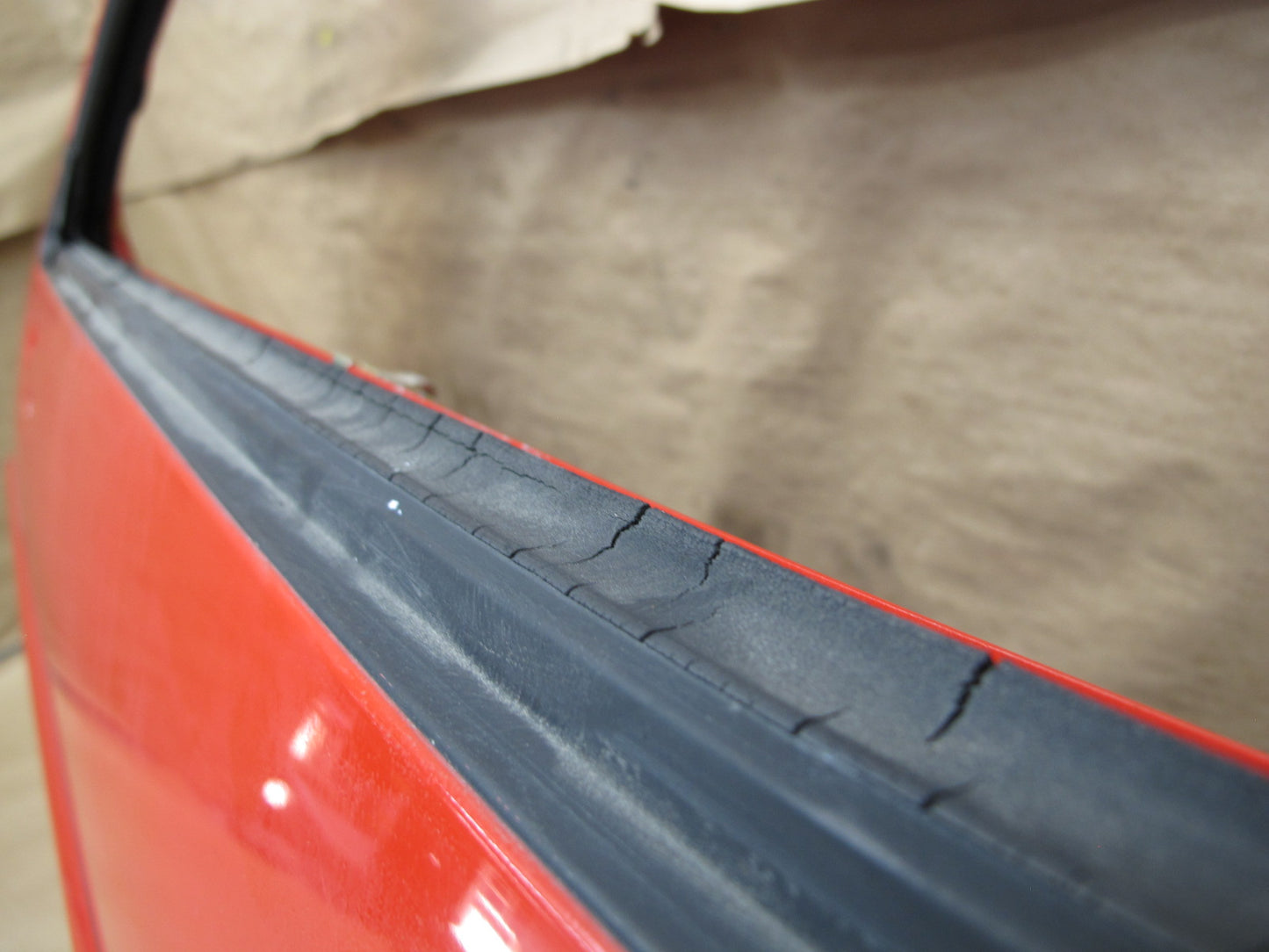 1984-1991 Porsche 928 S4 Left Driver Side Door Shell Panel RED