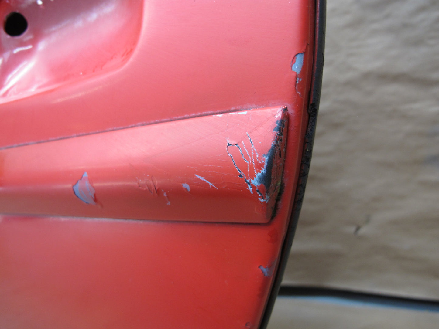 1984-1991 Porsche 928 S4 Left Driver Side Door Shell Panel RED