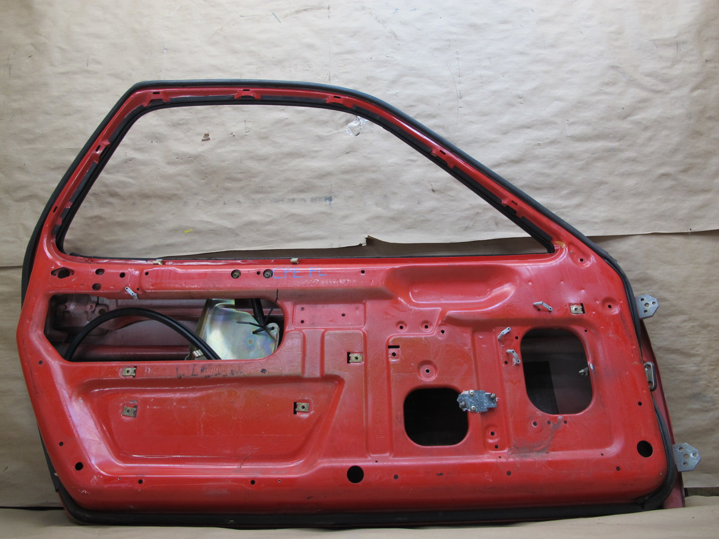 1984-1991 Porsche 928 S4 Left Driver Side Door Shell Panel RED