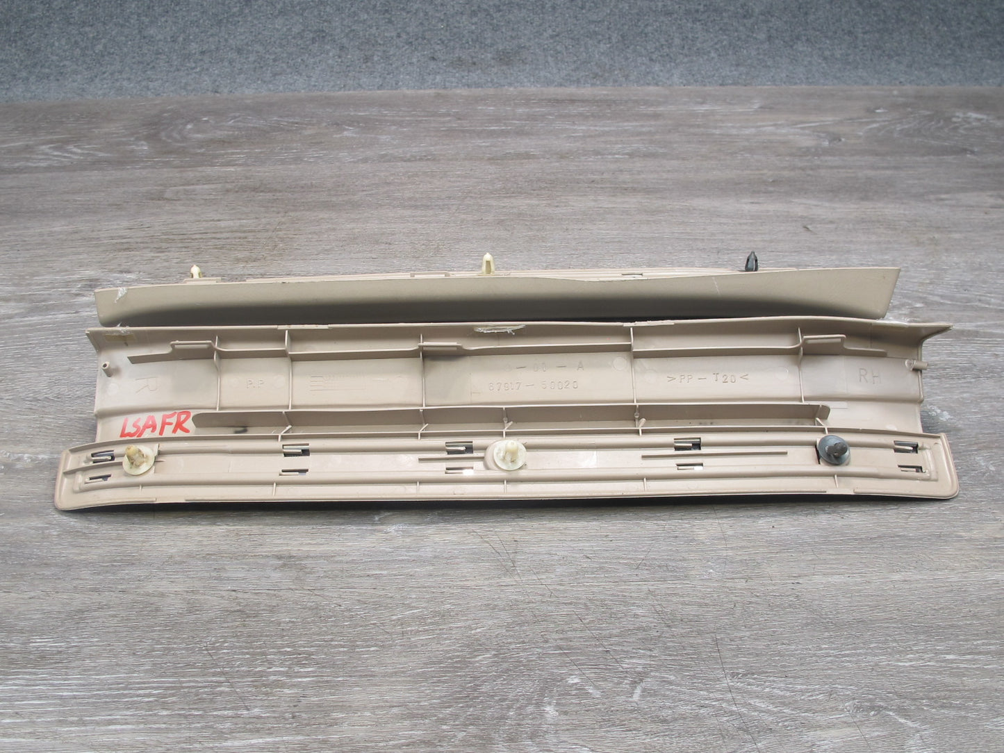 95-97 Lexus UCF20L LS400 Set of 2 Rear Door Scuff Sill Plate Trim OEM