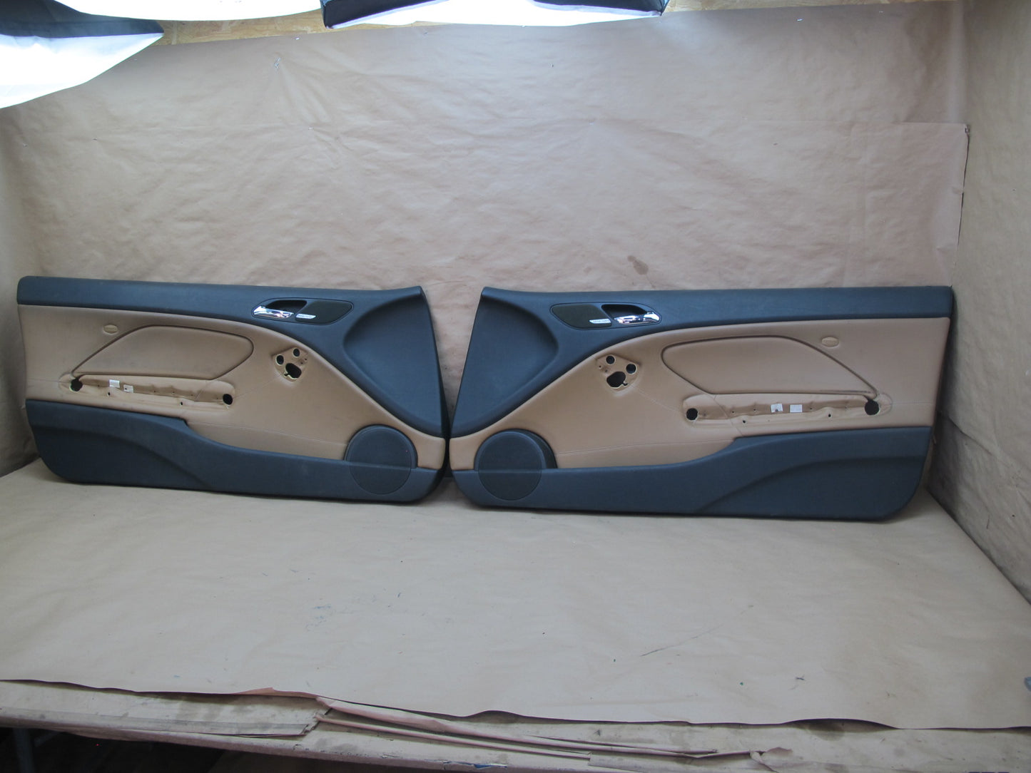 02-06 BMW E46 Coupe Convertible Set of 2 Left Right Door Trim Cover Panel OEM